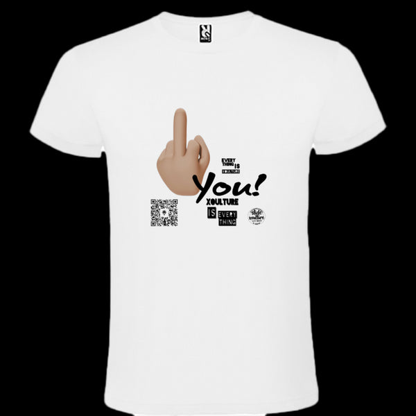 Slide Xoulture: Comedy Xoulture 1. The Finger Unisex Budget Round Neck T-Shirt | Roly Atomic 150