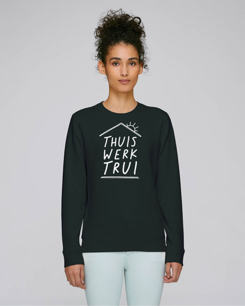 Sweatshirt met huisje - Witte opdruk