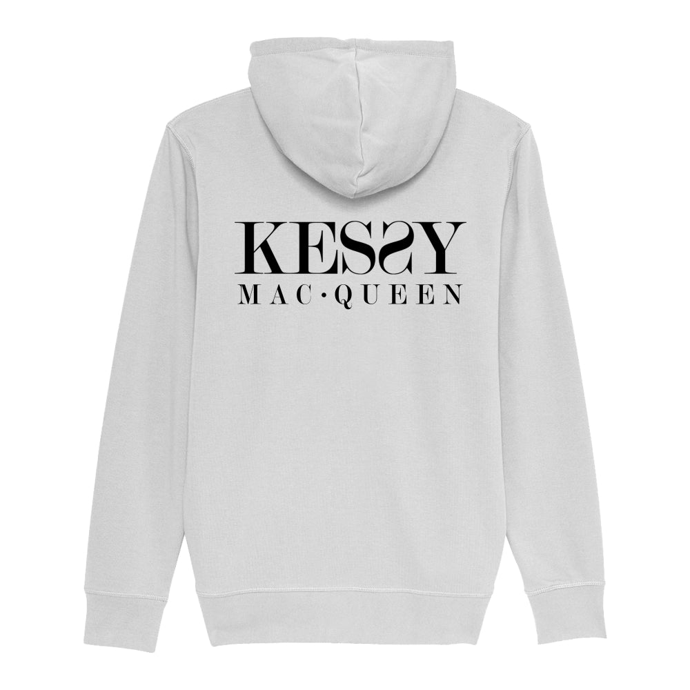 Kessy Mac Queen Unisex Eco-Premium Zip-Thru Hoodie - Black Logo