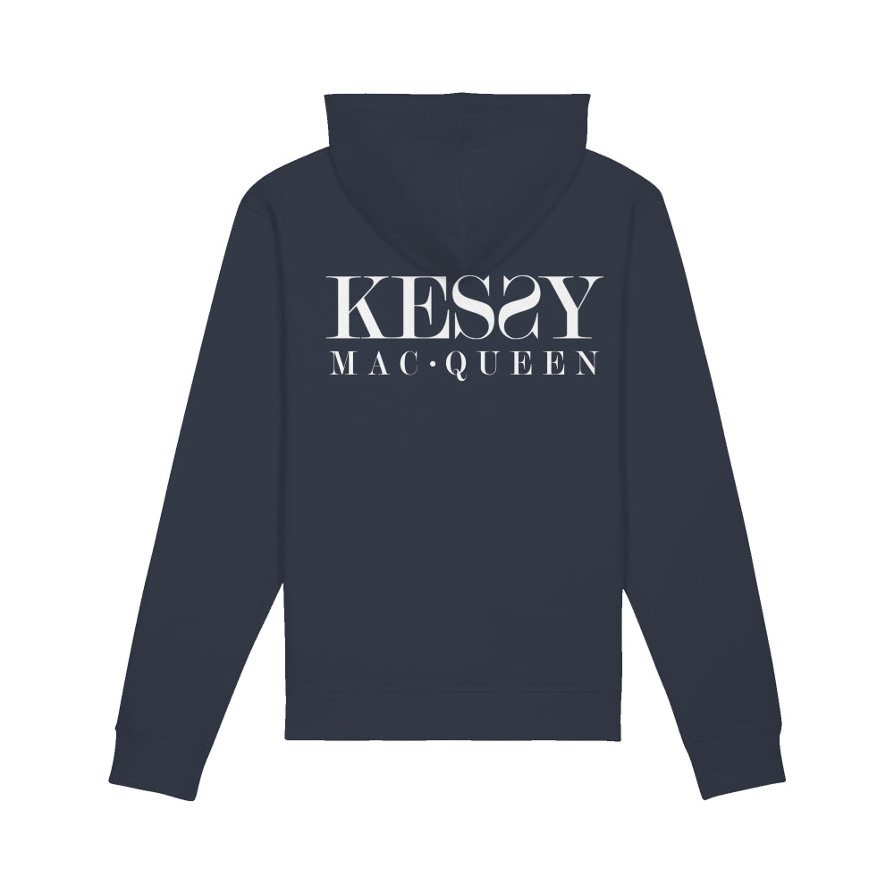 Kessy Mac Queen Unisex Eco-Premium Hoodie Sweatshirt - White Logo