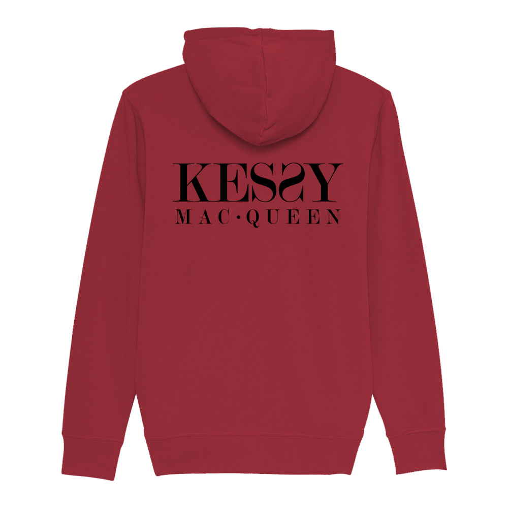 Kessy Mac Queen Unisex Eco-Premium Zip-Thru Hoodie - Black Logo